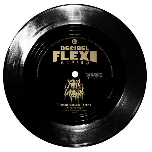 Vinyl record with 'Decibel Flexi Series' branding