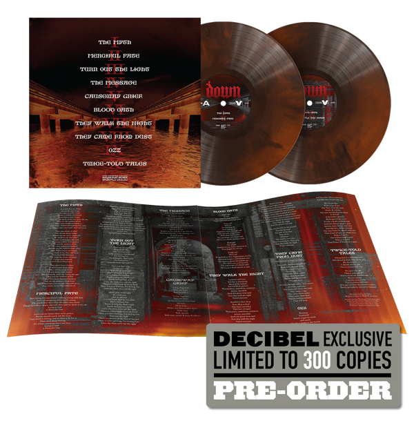 DOWN - VOLUME V (DECIBEL EXCLUSIVE EMBOSSED COVER, ORANGE & BLACK GALAXY COLORED DOUBLE VINYL)