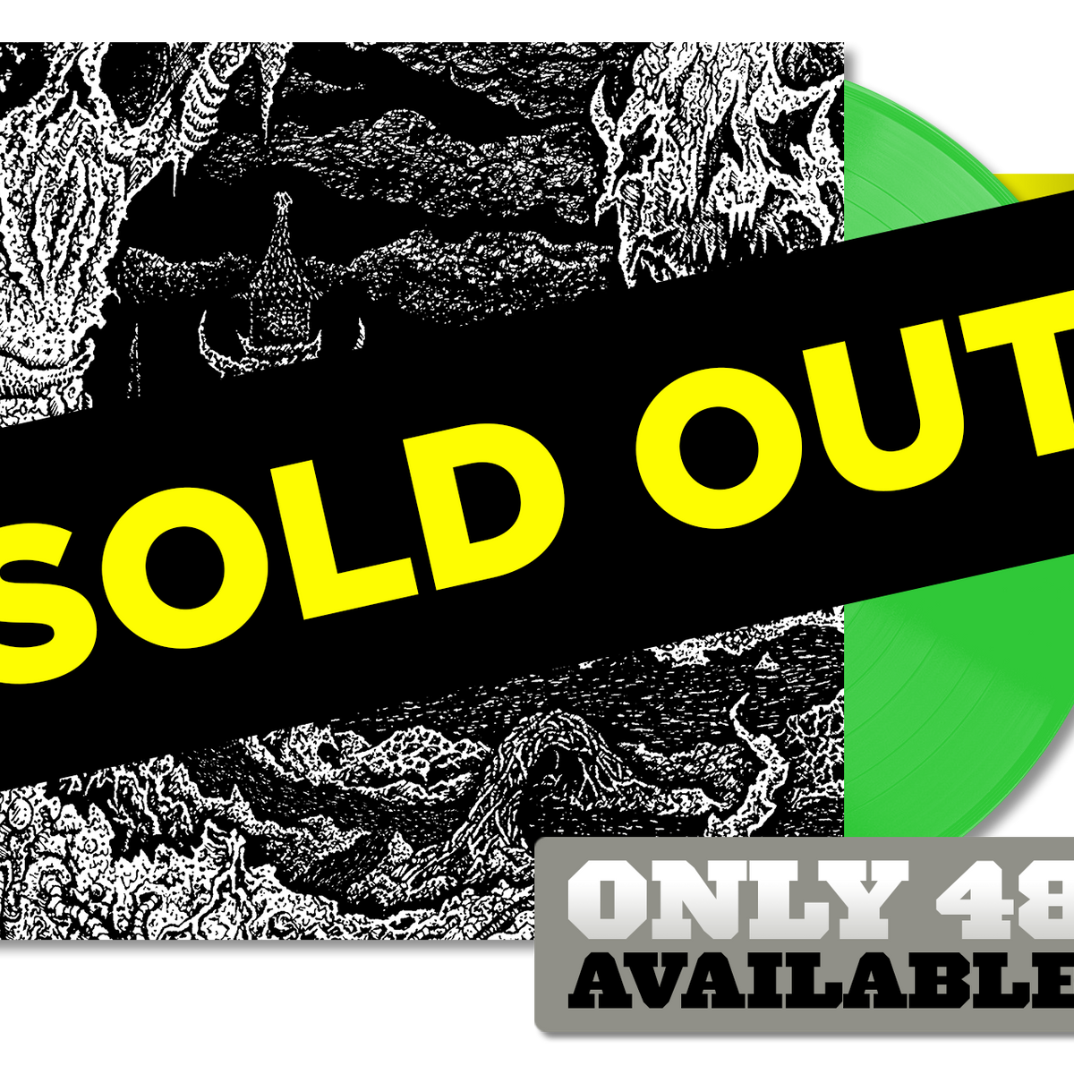 EXHUMED / GATECREEPER – SPLIT 10-INCH ON NEON GREEN COLORED