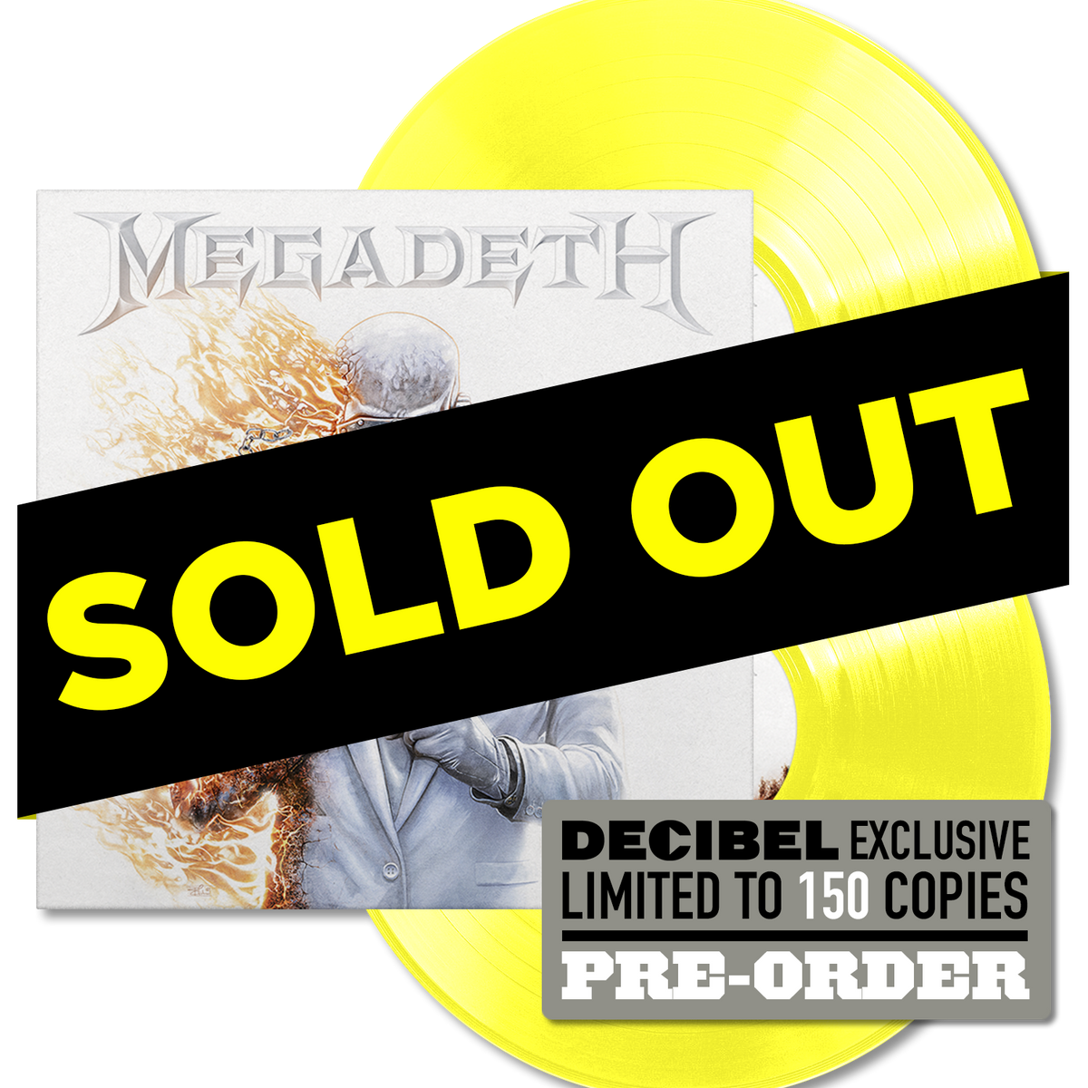 MEGADETH - MEGADETH [RADIOACTIVE/FLORESCENT YELLOW COLORED VINYL