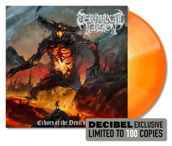 TERMINAL NATION - ECHOES OF THE DEVIL'S DEN (DECIBEL EXCLUSIVE EASTER YELLOW INSIDE ORANGE CRUSH VINYL)