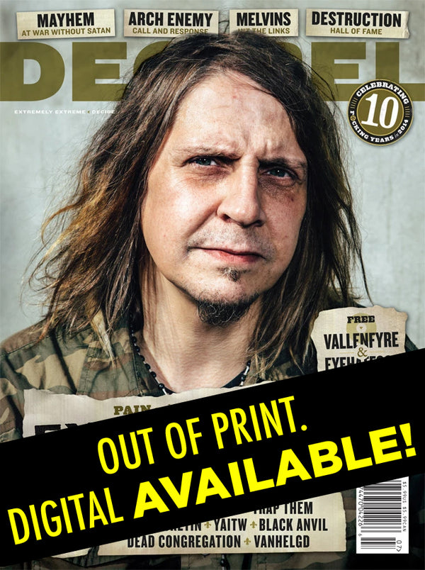 decibel magazine cover with eyehategod on cover and out of print banner