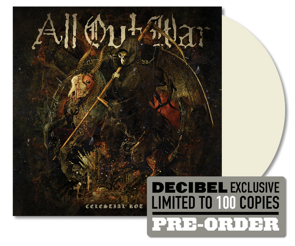 All Out War - Celestial Rot BONE WHITE DECIBEL EXCLUSIVE COLORED VINYL