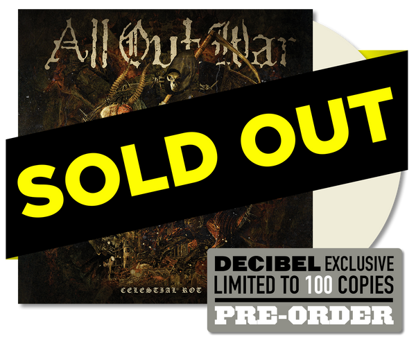 All Out War - Celestial Rot BONE WHITE DECIBEL EXCLUSIVE COLORED VINYL PREORDER