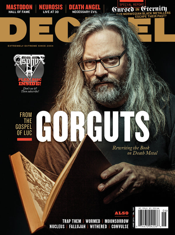 decibel magazine with gorguts on cover