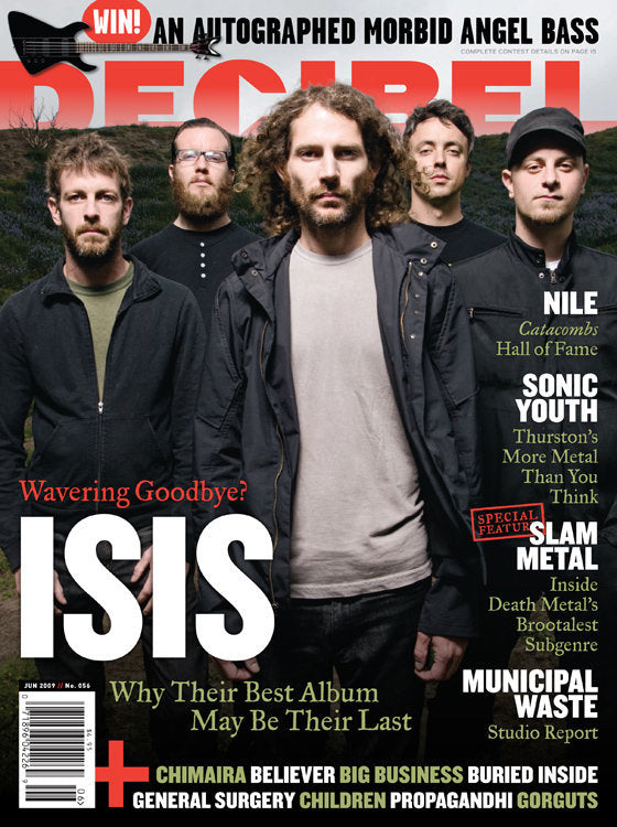 decibel magazine cover with band isis