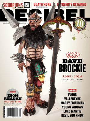 decibel magazine cover featuring dave brockie of gwar