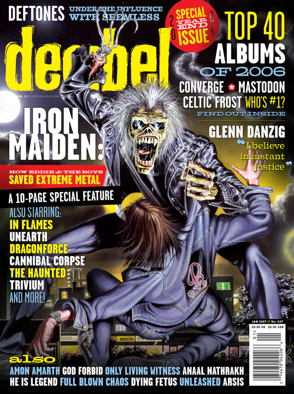 Decibel Magazine cover featuring Iron Maiden
