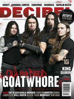 Decibel magazine cover with Goatwhore on the cover