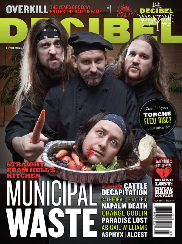 Decibel magazine with Municipal Waste  on cover