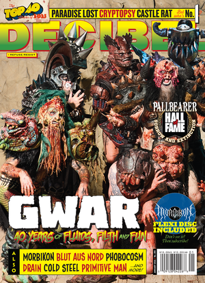 Decibel magazine cover featuring gwar
