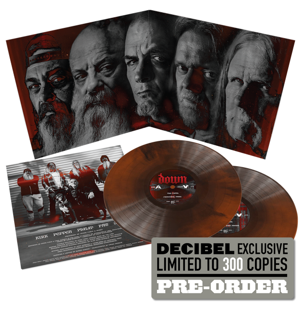 DOWN - VOLUME V  (DECIBEL EXCLUSIVE EMBOSSED COVER, ORANGE & BLACK GALAXY COLORED DOUBLE VINYL)
