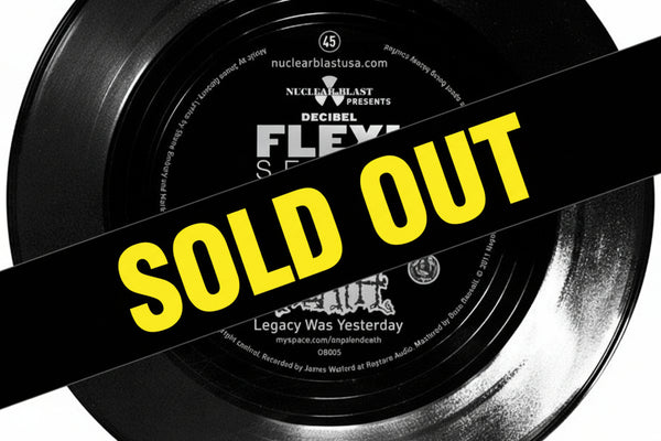 Napalm Death flexi disc with sold out banner