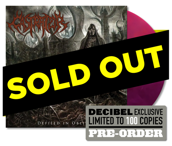 Castrator - Defiled in Oblivion DECIBEL EXCLUSIVE HOT PINK & BLACK GALAXY VINYL